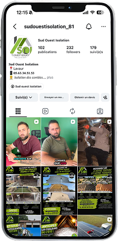 Compte Instagram de Sud Ouest Isolation