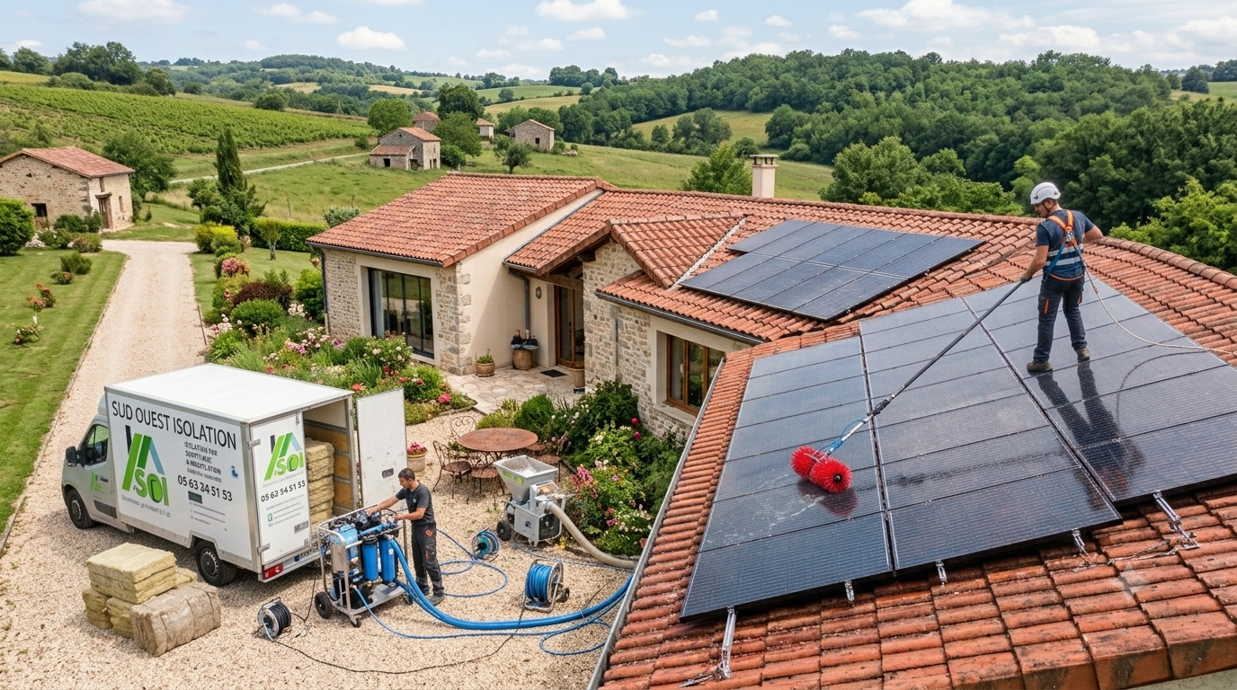 Nettoyage de panneaux solaires